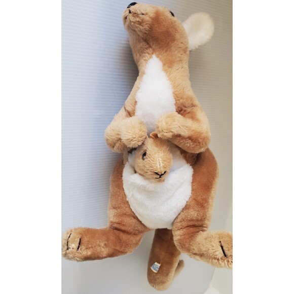 Vintage Dakin KANGAROO Baby JOEY 1975 Cabbie Plush Stuffed Animal 12” Tan Toy - Picture 9 of 13